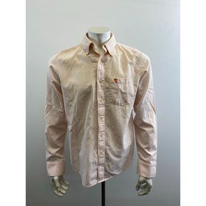 Campus Crew Muscle Men's Button Up Shirt Size Large Long Sleeve Cotton